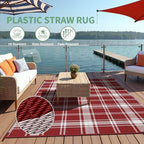 GENIMO Outdoor Rug, Waterproof Plastic Rugs - Image 4
