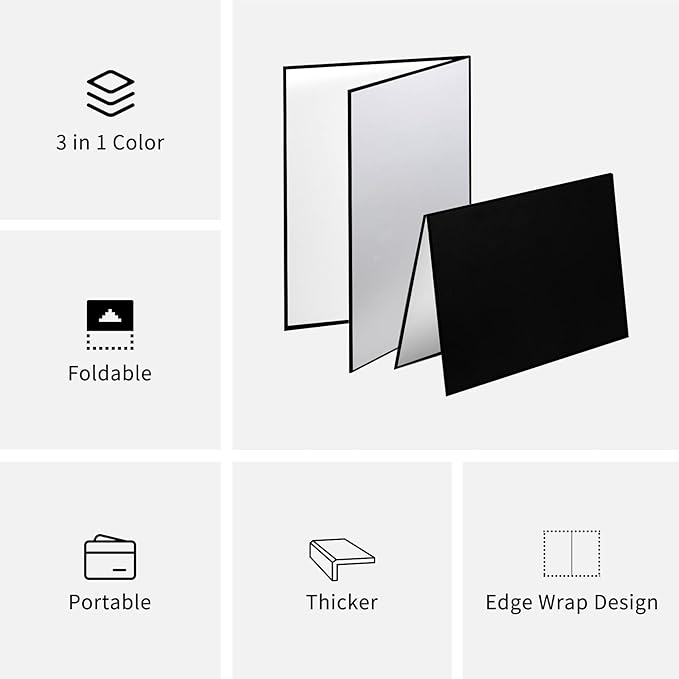Meking 3 in 1 Photography Reflector Cardboard, 17 x 12 inches Folding Light - Image 6