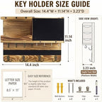 Key Holder Wall Mount with Shelf, Key Hooks - Image 2