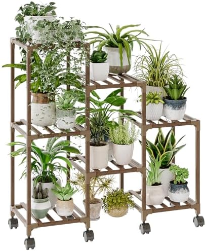 Bamworld Plant Stand with Wheels by Bamworld