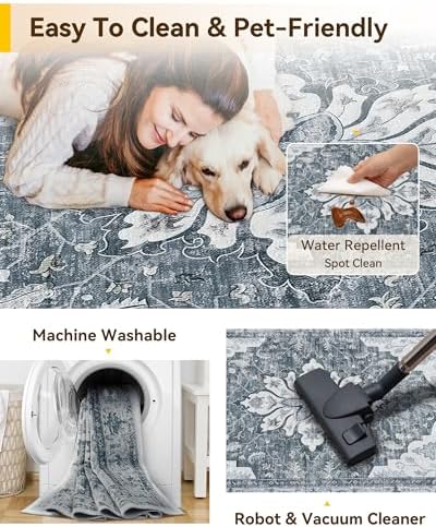 RELEANY Washable Area Rug, Large 10'x12' - Image 6