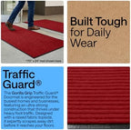 GORILLA GRIP Traffic Guard Indoor Outdoor Heavy Duty Door Mat, 29x17 Red - Image 3
