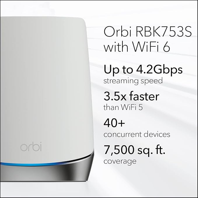 NETGEAR Orbi Whole Home Tri-Band Mesh WiFi 6 System – - Image 2