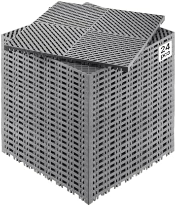 VEVOR Interlocking Drainage Mat, 15.7” x 15.7” Modular Interlocking Cushion by VEVOR