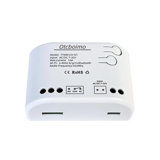 Smart WiFi Wireless Relay Switch Module, Tuya 1CH AC/DC 7-32V/ USB 5V Smart by Otcboimo