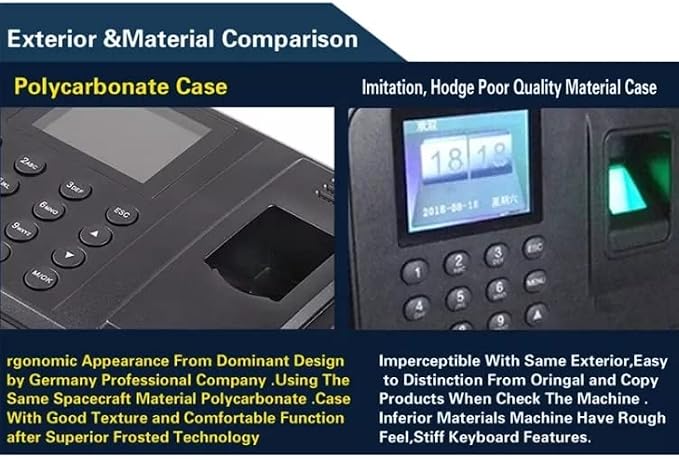 Time Attendance Machine Biometric Fingerprint Recognition Scanner Time Devices - Image 7