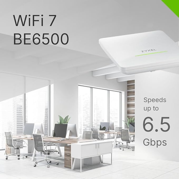 Zyxel WiFi 7 Wireless Access Point BE6500 | PoE+ / AC Powered | 2.5Gb Ethernet - Image 2