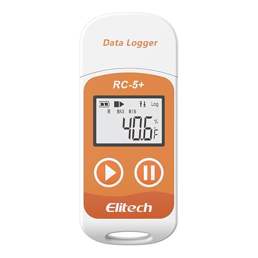 Elitech RC-5+Digital PDF USB Temperature Data Logger Reusable Recorder by Elitech