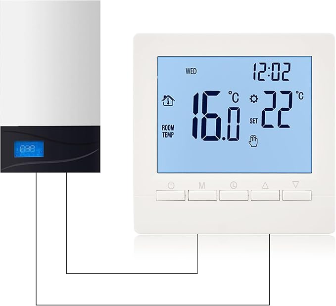 Flylin Week Programmable Thermostat, Digital LCD Display 0-95, NTC Sensor - Image 3