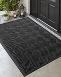 DEXI Front Door Mat Outside Entrance 36x60 Rubber Entry Doormat Black by DEXI