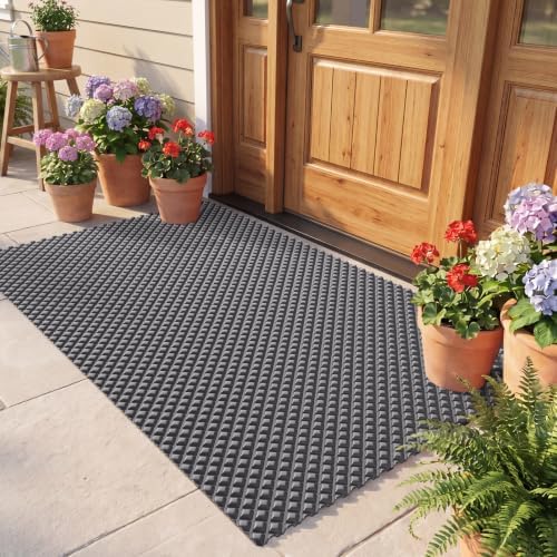 Front Door Mat Outside Entrance, Non Slip Doormat by QiCaiJia
