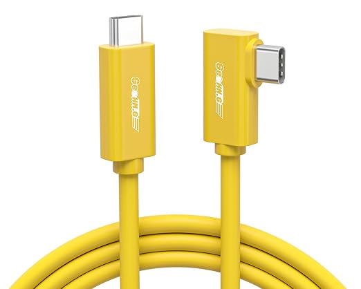 Fiber Optic USB C Tethering Cable 30FT, Right Angle 10Gbps USB 3.2 Gen 2 by GeoHNG
