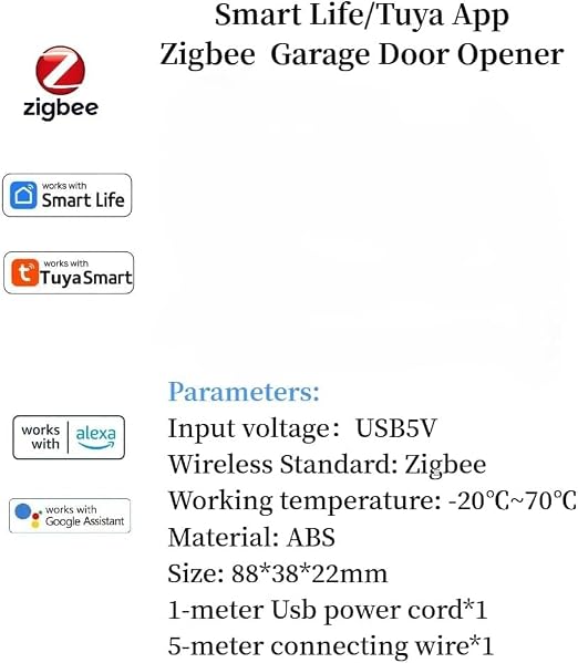 Easy Installation|Hucaoe Zigbee 5V Smart Garage Door Opener Controller| - Image 2