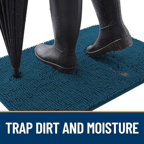 OLANLY Dog Door Mat for Muddy Paws 47x24, Super Absorbent Chenille Mud Mat - Image 2