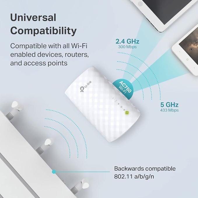 TP-Link WiFi Extender with Ethernet Port, Dual Band 5GHz/2.4GHz, Covers Up to - Image 8