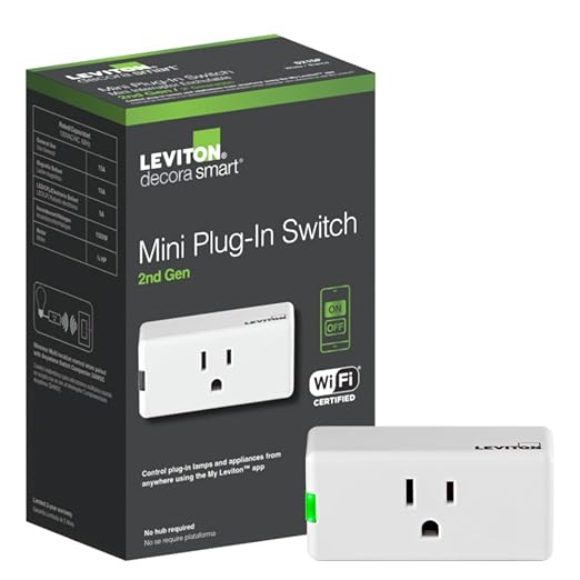 Leviton Decora Smart Plug, Wi-Fi 2nd Gen, Works by Leviton