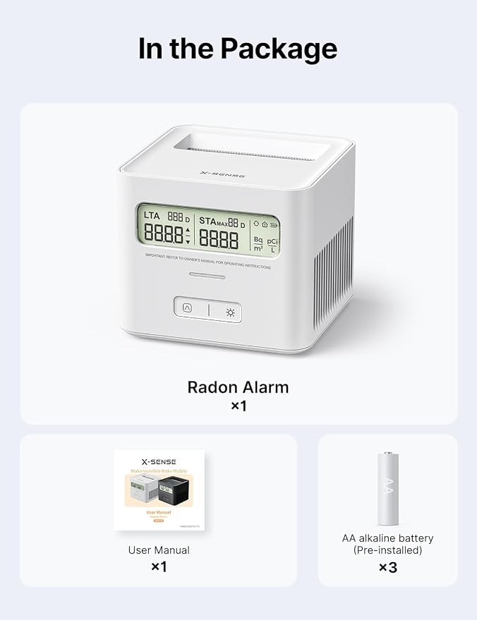 X-Sense Radon Detector for Home, Zero Lab Fees, No Installation Required - Image 9