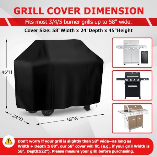i COVER Grill Cover, 58 inch BBQ Grill Cover - Image 2