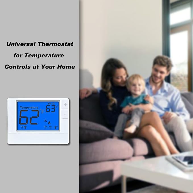 Multi Stage Thermostat for Home Cooling and Heating, 2 Heat/2 Cool, Super Clear - Image 7