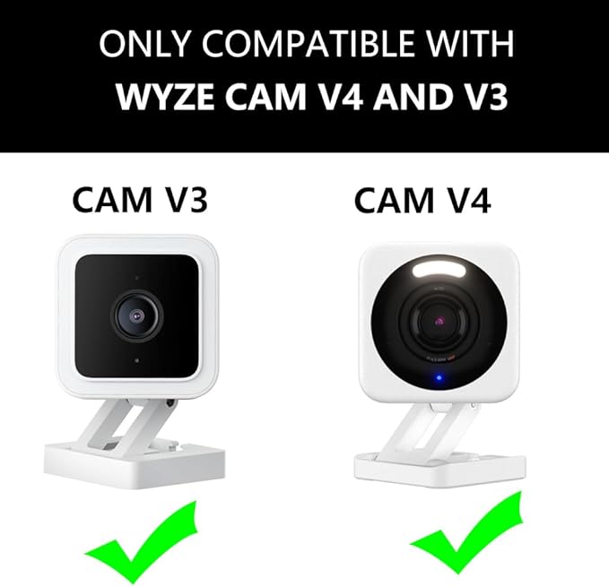 Teccle Angled Window Mount for Wyze Cam v4 Cam V3, 20 Degrees Tilt, Through - Image 2