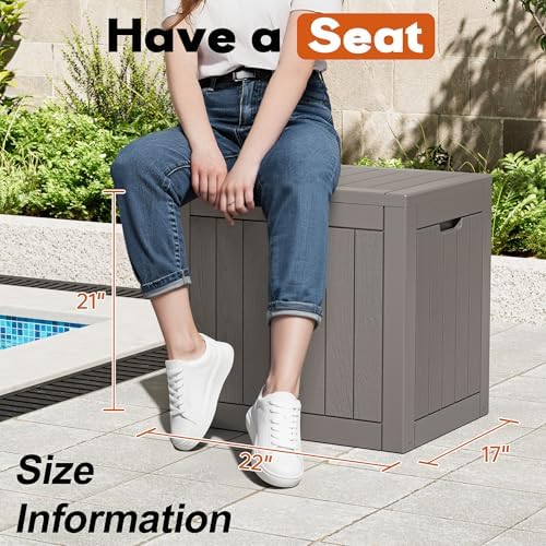 Outdoor Storage Box, Resin Deck Boxes Indoor and outdoor, Waterproof Storage - Image 3