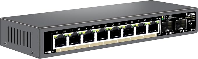 10 Port Unmanaged 2.5G Ethernet Switch by ProfessionalNetworkSwitchManufacturer