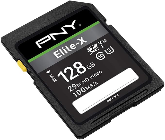 PNY 128GB Elite-X Class 10 U3 V30 SDXC Flash Memory Card - Image 4