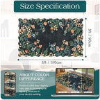 Dark Navy Floral Entry Rug - Image 6