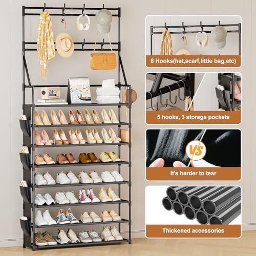 OYREL Shoe Rack 8 Tier Large Shoe Organizer Storage 32-40 Pairs - Image 4