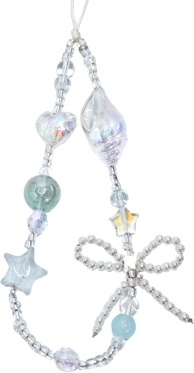 Cute Beaded Camera Wrist Strap for Phone, Digital Camera Charm Lanyard by CasaPopz