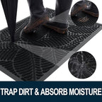 Colorxy Waterproof Front Doormat, Sturdy Natural Rubber Door Mat - Image 2