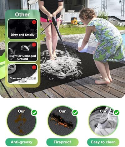 TAOMAND Large 76 x 52 inches Under Grill Mats - Image 5
