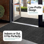 LuxUrux Striped Black Door Mat - Image 3