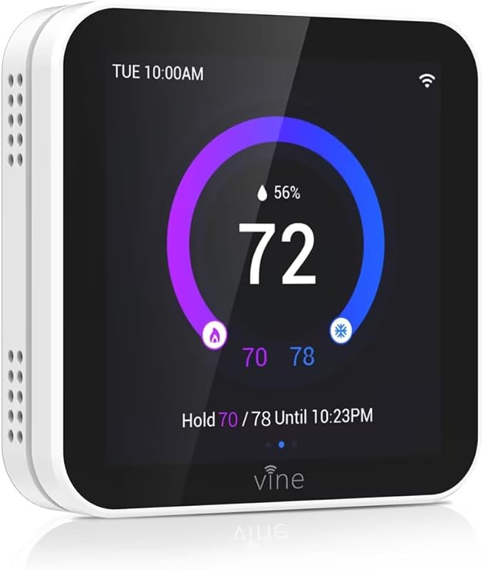 vine Smart Thermostat Larger Color Screen Thermostats by VINESmartHome