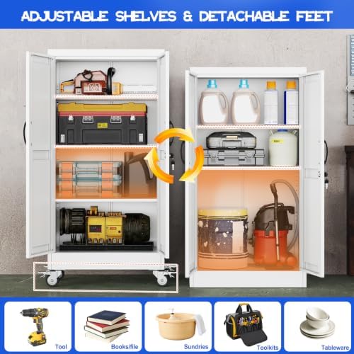 GAIOUS 47.2" Tall Metal Storage Cabinet - Image 3