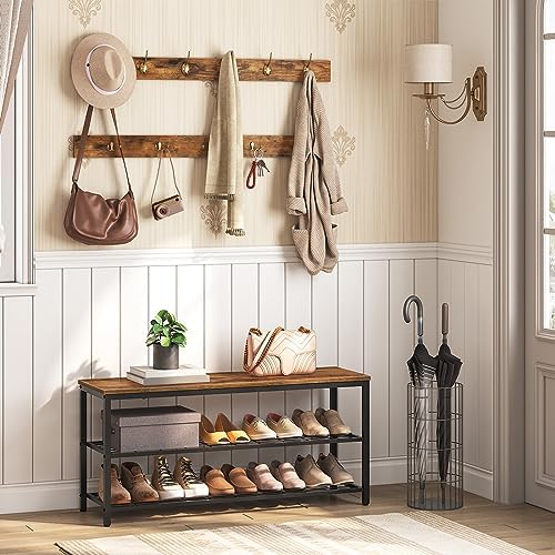 HOOBRO Hall Tree with Bench, Coat Rack Shoe Bench Set, Entryway Shoe Rack with - Image 2