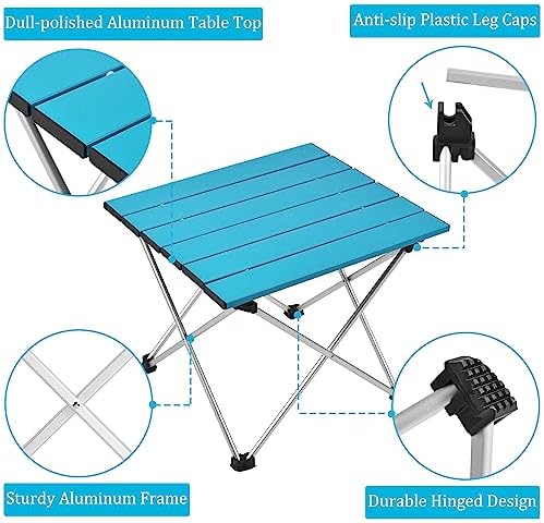 Grope Portable Camping Table, Aluminum Folding Beach Table - Image 2