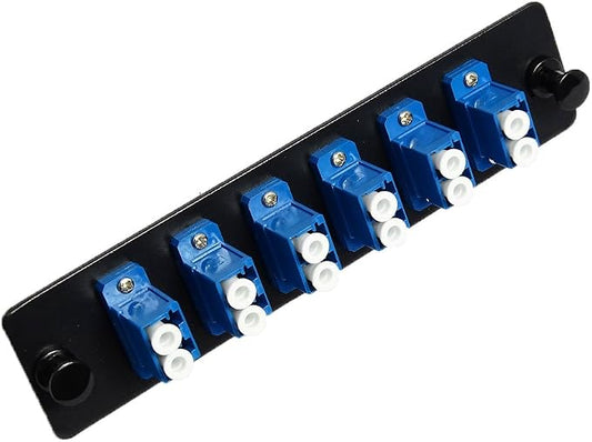 RiteAV LGX Footprint Fiber Optic Cable LC Adapter Patch Panel 6 Ports Loaded by RiteAV