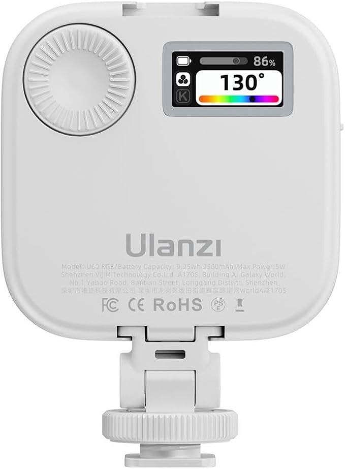 ULANZI U60 RGB Video Lights White LED Camera Light 360° Full Color Portable - Image 4