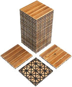 Interlocking Deck Tiles, 11.8"x11.8", All-Weather, Composite Deck Tiles by Unknown
