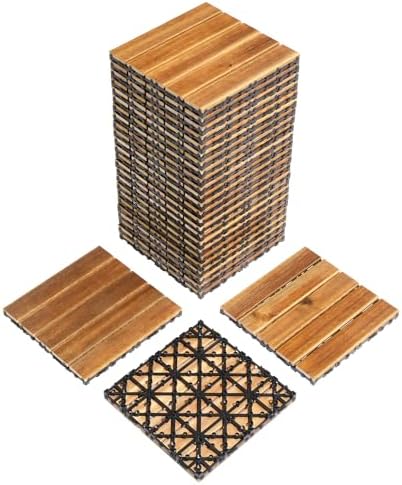 Interlocking Deck Tiles, 11.8"x11.8", All-Weather, Composite Deck Tiles by Unknown