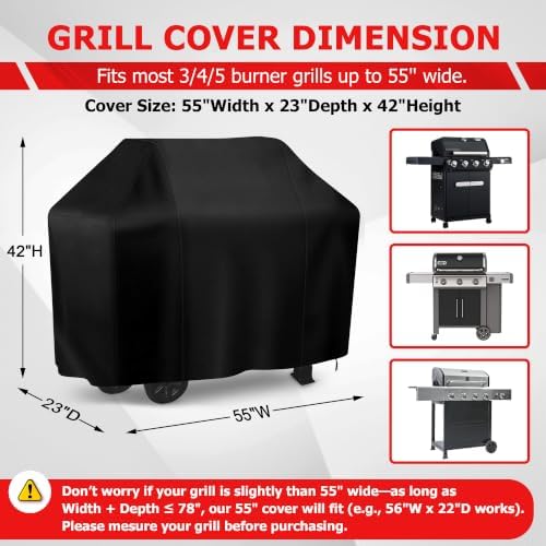 iCOVER Grill Cover, 55 inch BBQ Grill Cover - Image 2