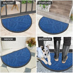 Colorxy Half Circle Waterproof Door Mat, Sturdy Rubber Doormat - Image 6