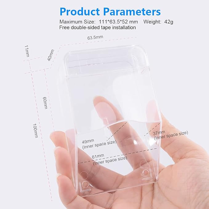 PC Waterproof Doorbell Cover, Transparent Rainproof Wireless Doorbell - Image 2