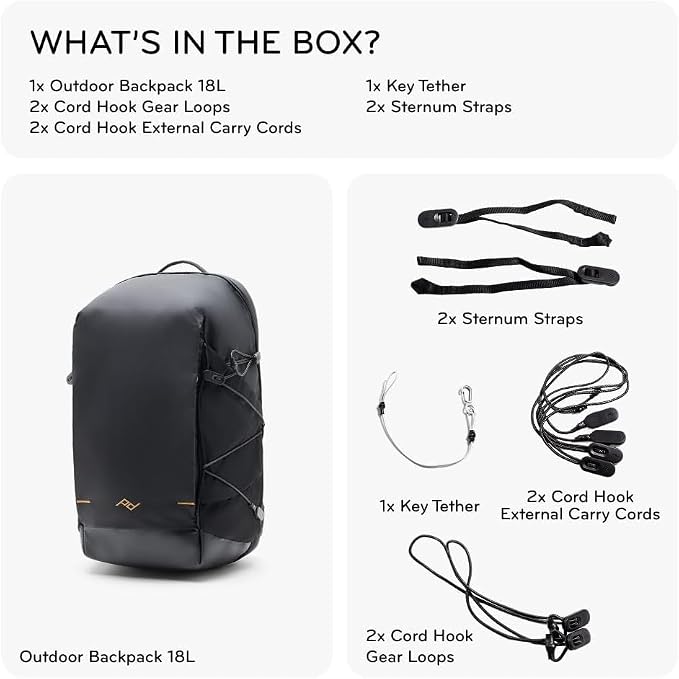 Peak Design Outdoor Backpack 18L, Compact and Lightweight Frameless Daypack - Image 7