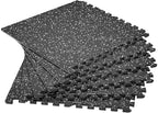 SUPERJARE 0.4'' Thick 6 Pcs 24 Sq Ft Rubber Top Exercise Equipment Mats by SUPERJARE