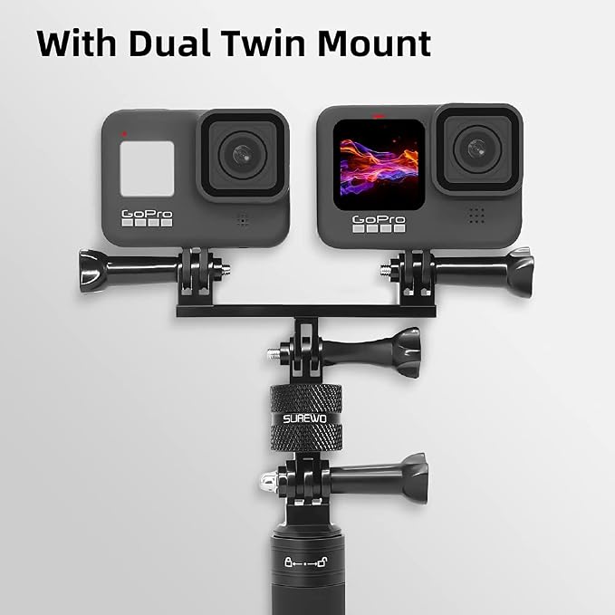 Aluminum 360 Degree Rotation Camera Mount, Metal Bracket Adapter, Aluminum - Image 6