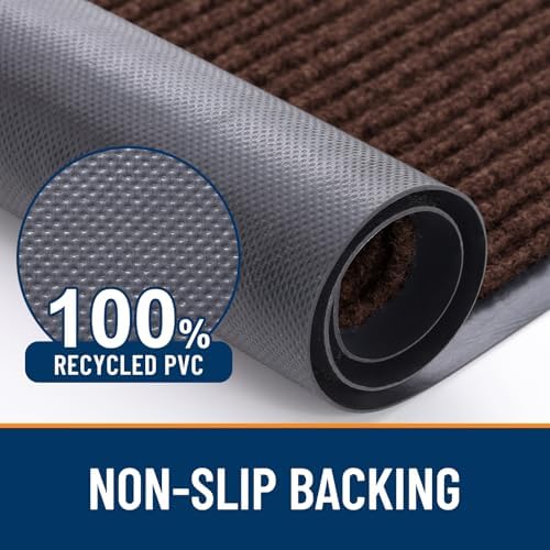 OLANLY Half Circle Front Door Mat 33x21, Waterproof Heavy-Duty Doormat - Image 3