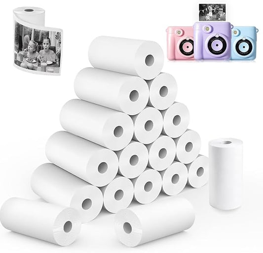 18 Rolls Kids Camera Instant Print Paper Refill-Popikcal Thermal Printer Camera by Unknown