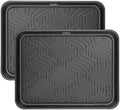 Boot Tray for Entryway Indoor, Heavy Duty Shoe Mat 2 Packs, 16.8"x12.8" by Aumket